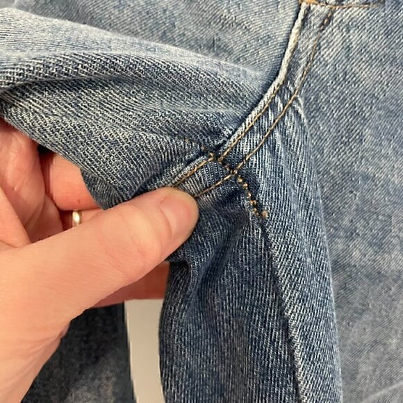 BLANK NYC BLANKNYC Patchwork Distressed Side Striped Crop Girlfriend Jeans Boho - Picture 10 of 14